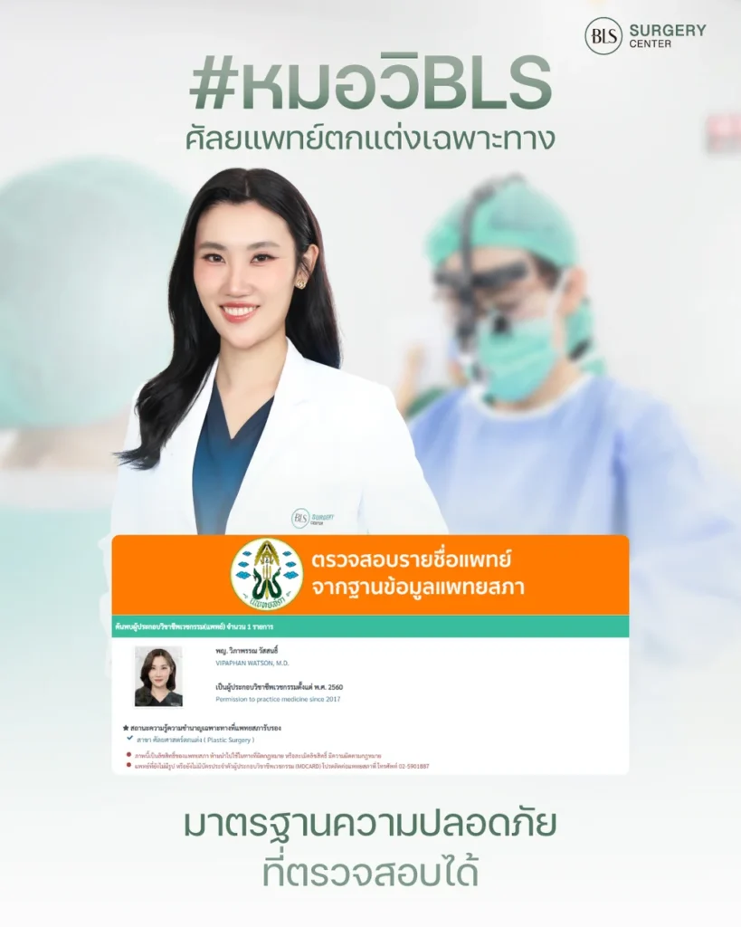 วิธีตรวจสอบศัลยแพทย์ตกแต่งเฉพาะทาง (Plastic Surgeon)